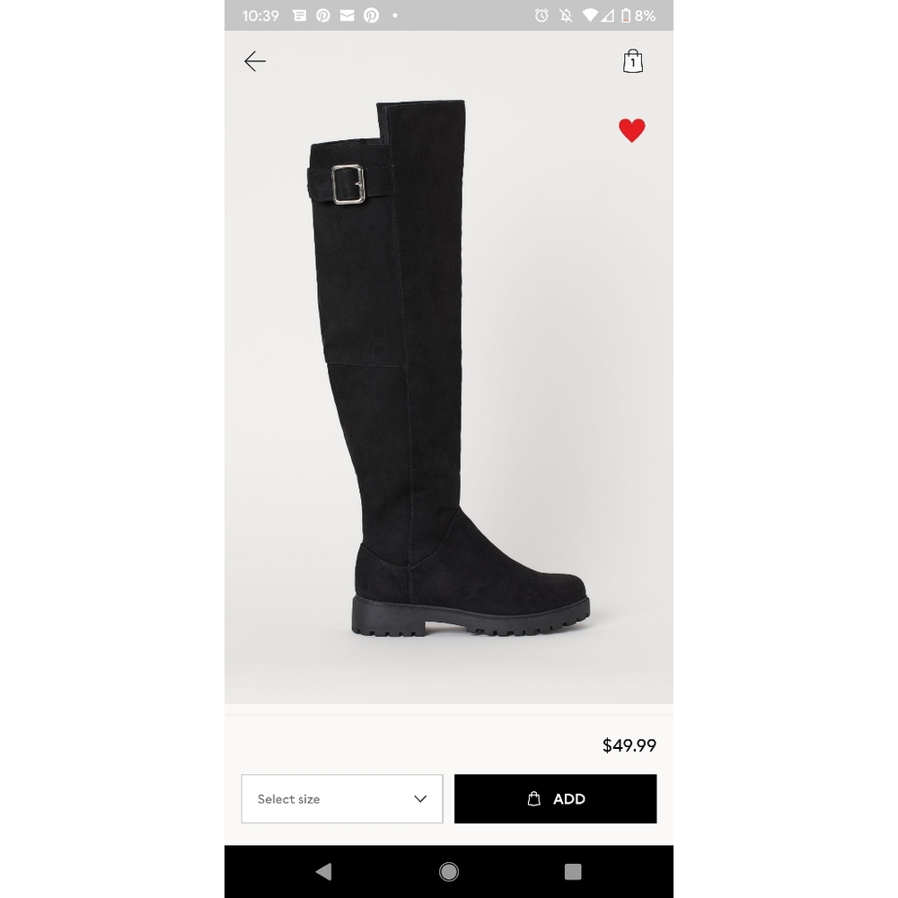 H&M over the knee black boots